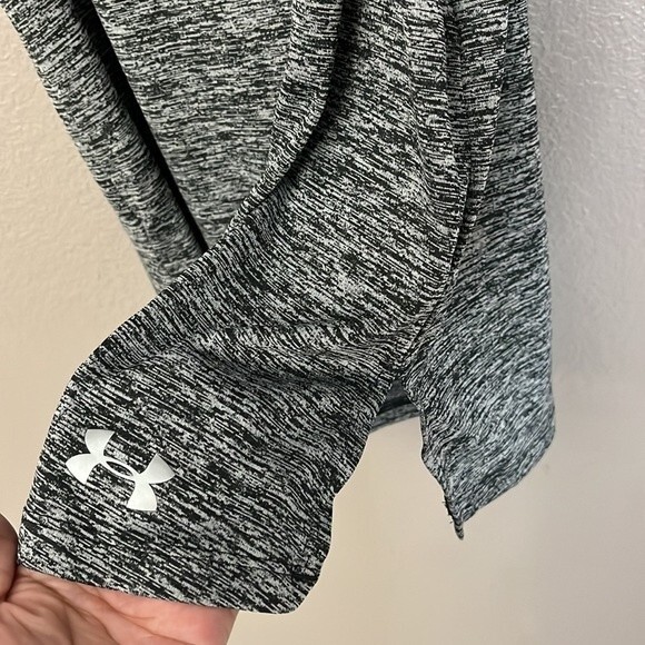 Under Armour woman’s Small Heather Gray Heat Gear Long Hooded Tank Dress Tunic - Picture 3 of 14